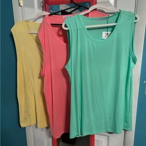 Set of 3 Michelle Mae 2x tank tops nwt, perfect under cardigans!
